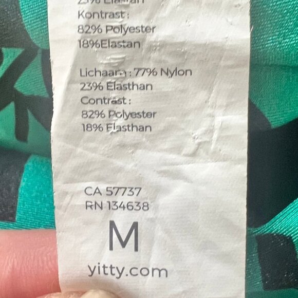 Med - EUC - Yitty by Fabletics Green/Black Lizzo Deep Sea Lizzouette Leggings - Picture 2 of 11